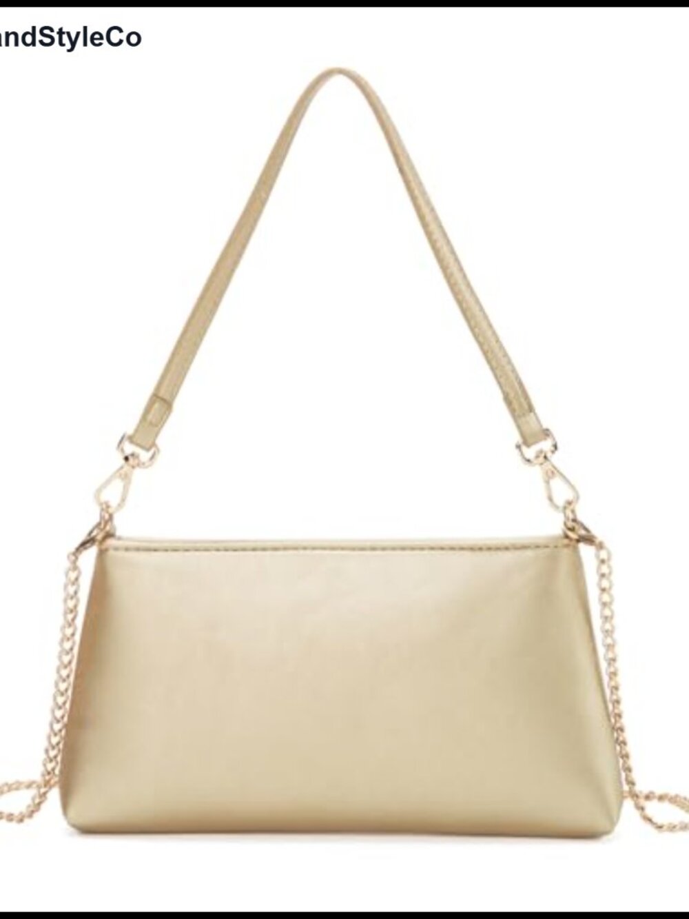 PU Leather Evening Clutch Purse Zip Clutch Handbag Shoulder Bag for Wedding